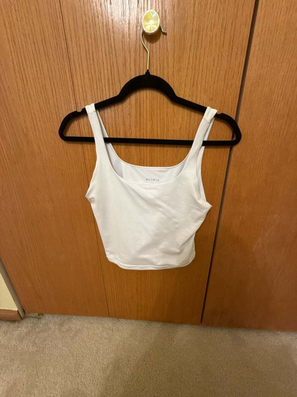 REORIA Women's Crop Top Tank Top Medium White
